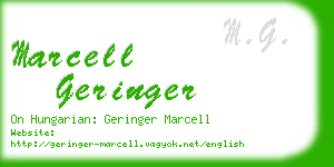 marcell geringer business card